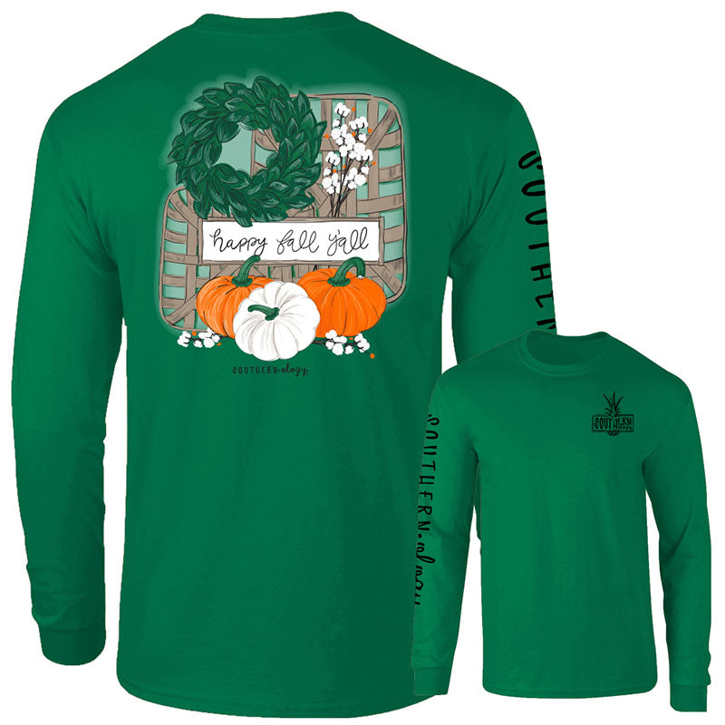 Southernology Happy Fall Y'all Comfort Colors Long Sleeve T-Shirt