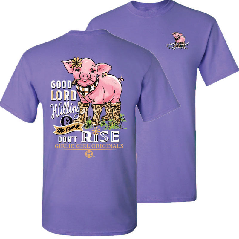 Girlie Girl Originals Good Lord Willing Pig T-Shirt
