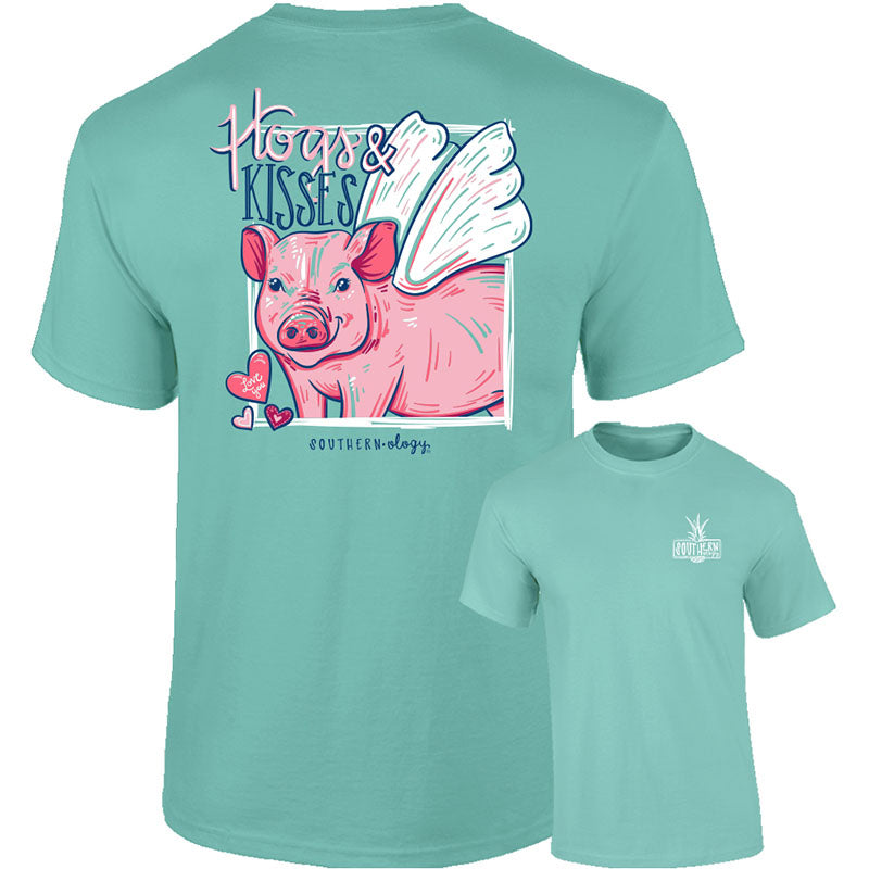 Southernology Hogs and Kisses Pig Comfort Colors T-Shirt