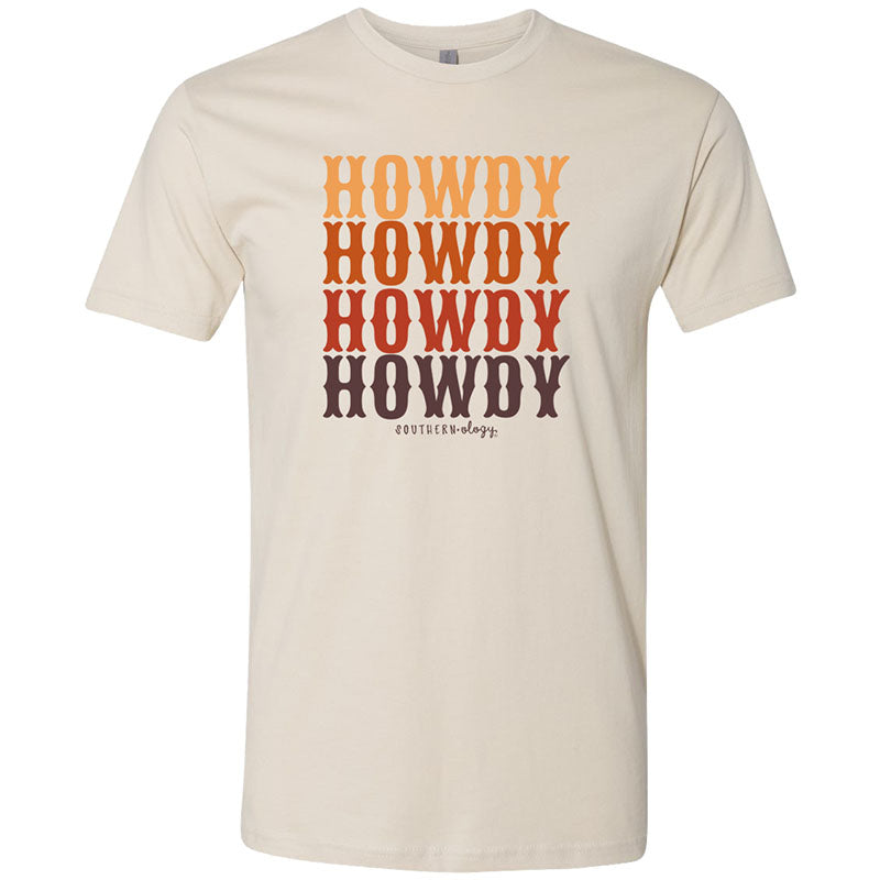 Southernology Stacked Howdy Statement Canvas T-Shirt