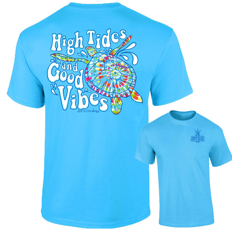 Southernology High Tides Tie Dye Turtle Comfort Colors T-Shirt