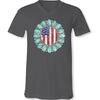 Sassy Frass Turquoise USA Flag Soft Canvas T-Shirt