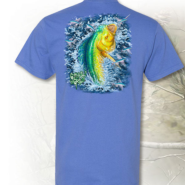 Gotta Kill It To Grill It Mahi And Flying Fish Unisex Pocket T-Shirt