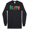 Southern Couture Merry Pattern Holiday Long Sleeve Soft T-Shirt