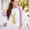 SALE Bjaxx Southern Grace Marigold Deer Long Sleeve Raglan T-Shirt