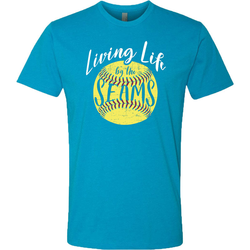 Southernology Statement Softball Life by the Seams Canvas T-Shirt