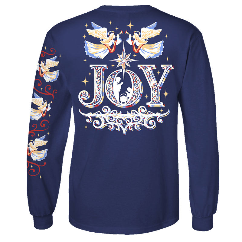 SALE Southern Attitude Preppy Joy Holiday Long Sleeve T-Shirt