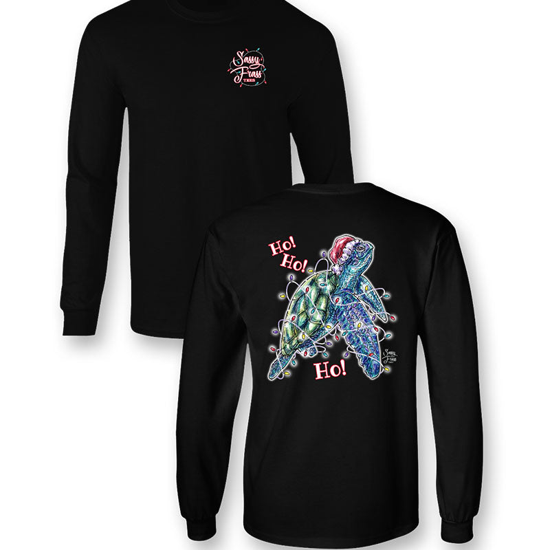 SALE Sassy Frass Christmas Sea Turtle Long Sleeve T-Shirt