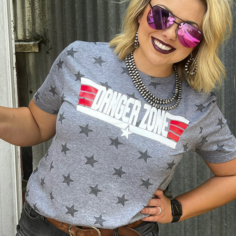 Texas True Threads Danger Zone Stars Canvas T-Shirt