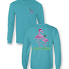 Sassy Frass Flamingle Flamingo Christmas Comfort Colors Long Sleeve T-Shirt