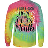 Southern Attitude Bless This Mouth Tie Dye Long Sleeve T-Shirt