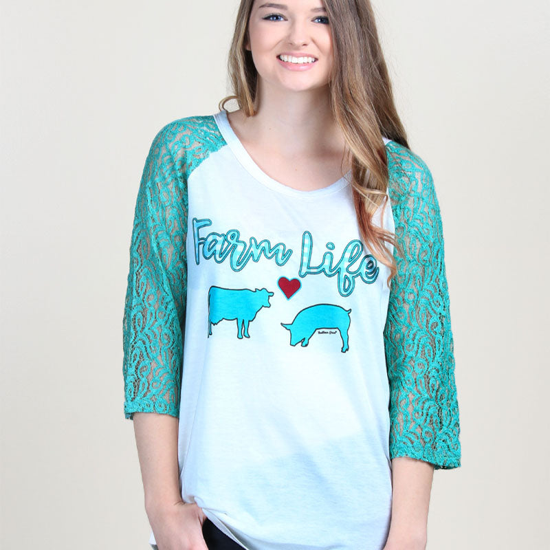 SALE Bjaxx Southern Grace Farm Life Long Sleeve Raglan T-Shirt