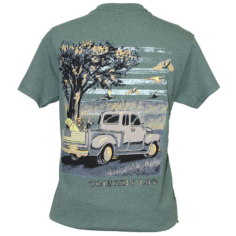 Country Life Outfitters Roads USA Truck Unisex Green T-Shirt