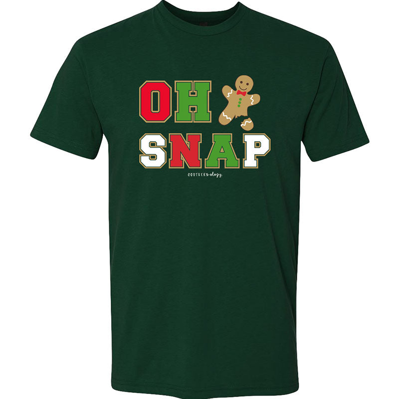 Southernology Statement Oh Snap Gingerbread Holiday Canvas T-Shirt