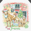 Sassy Frass Christmas On The Farm Long Sleeve Raglan T-Shirt