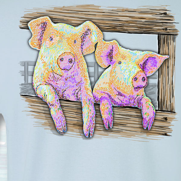 I Fought Today Ribbon Pigs Cancer Ribbons T-Shirt