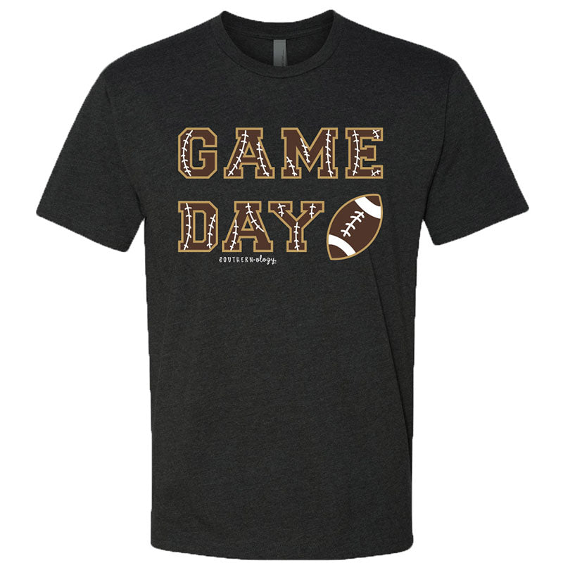 Southernology Gameday Football Letters Statement Canvas T-Shirt