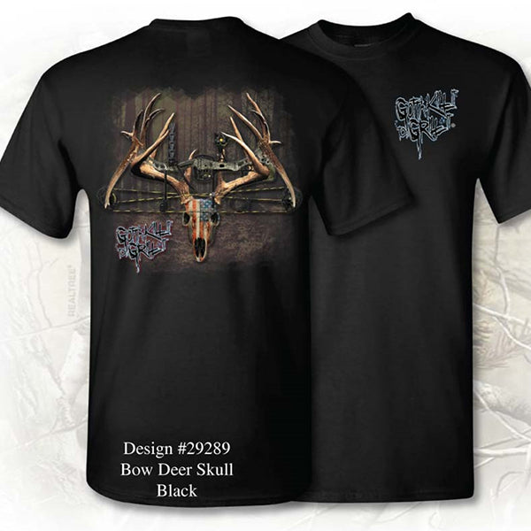 Gotta Kill It To Grill It USA Bow Deer Skull Unisex T-Shirt