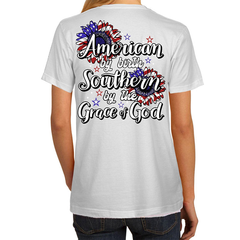 Southern Attitude USA Southern By The Grace Of God T-Shirt