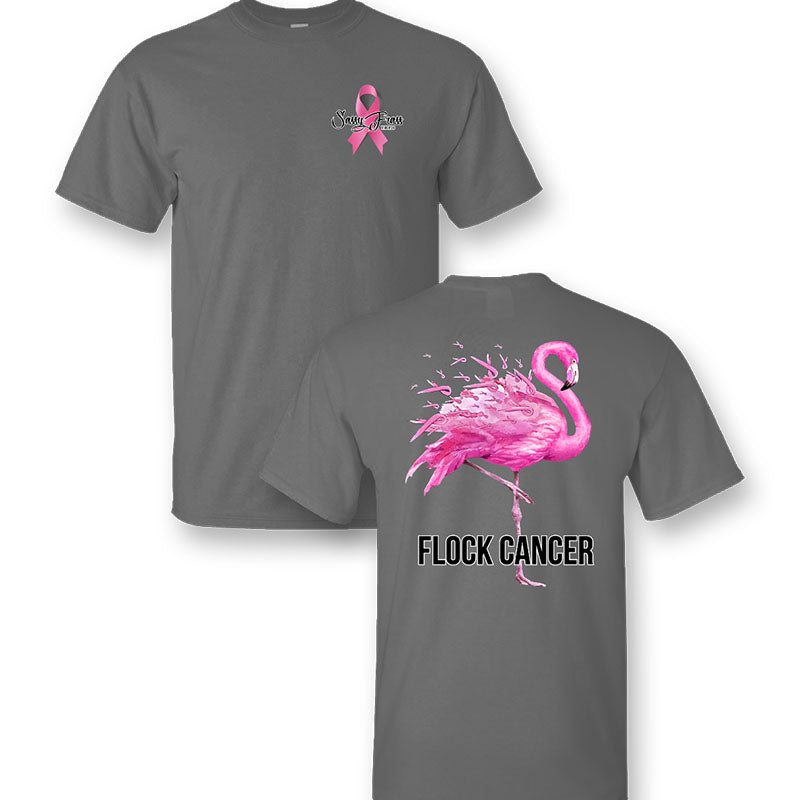 Sassy Frass Flock Cancer Flamingo T-Shirt