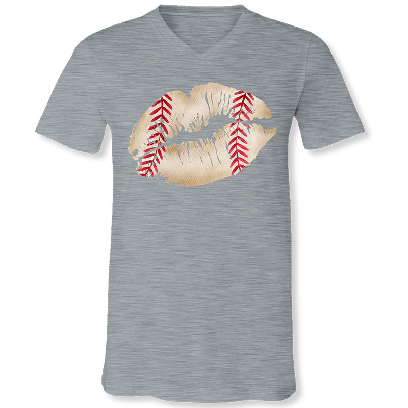 Sassy Frass Baseball Lips Bella Canvas T-Shirt