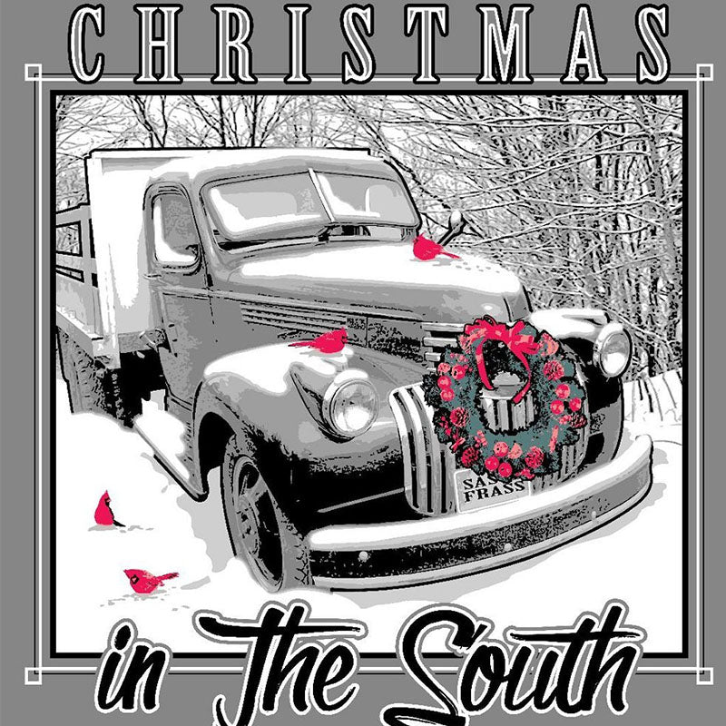 Sassy Frass Christmas in the South Long Sleeve Comfort Colors Bright Girlie T Shirt