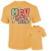Southernology Groovy Hey Y&#39;all Comfort Colors T-Shirt