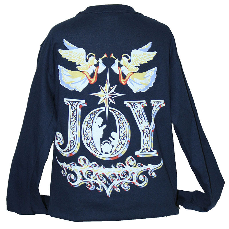 SALE Southern Attitude Preppy Joy Holiday Long Sleeve T-Shirt