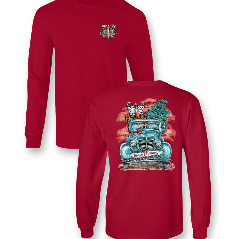 SALE Sassy Frass Christmas Truck Holiday Long Sleeve T-Shirt