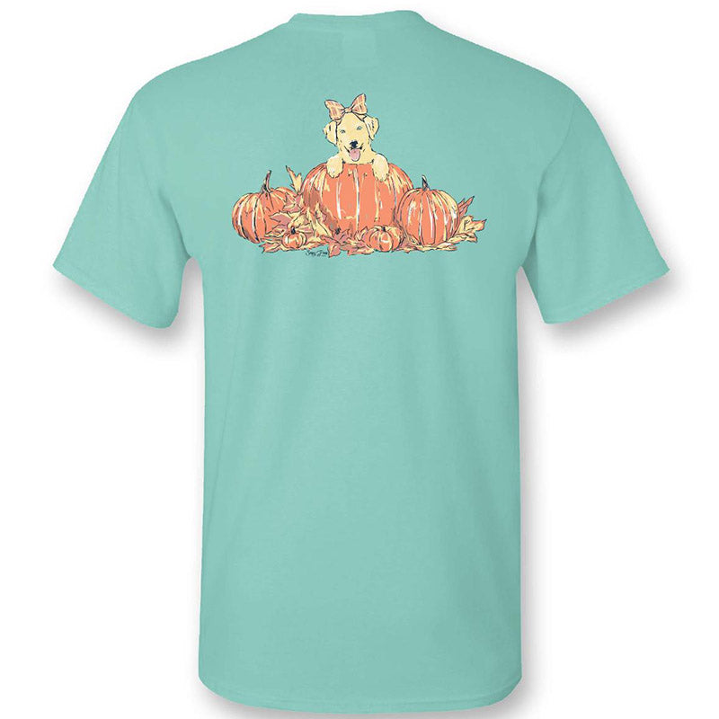 Sassy Frass Peek A Boo Dog Pumpkins Fall Comfort Colors T-Shirt