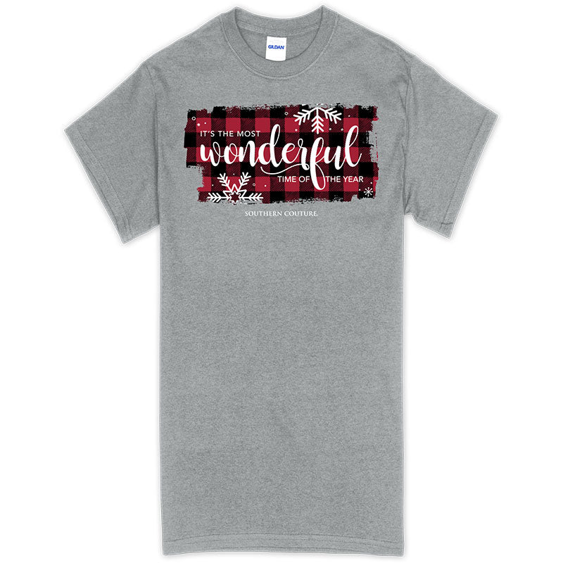 SALE Southern Couture Plaid Wonderful Holiday Soft T-Shirt