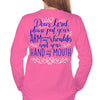 Southern Attitude Dear Lord Hand Over My Mouth Long Sleeve T-Shirt