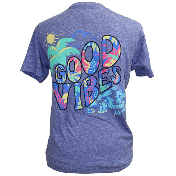 Southern Attitude Tortuga Moon Vibes Soft Canvas Violet T-Shirt