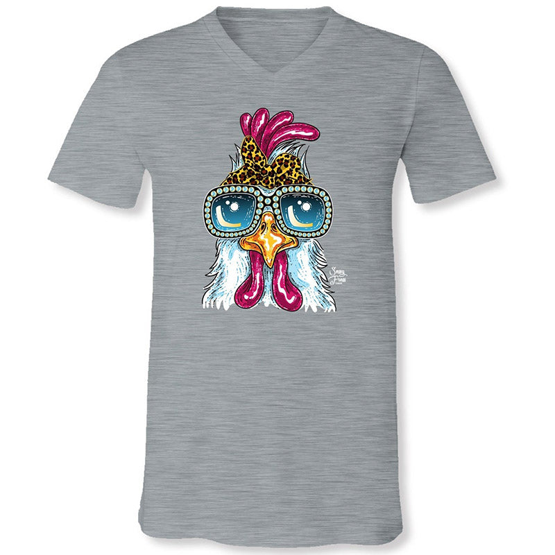 Sassy Frass Chicken Shades Sunglasses Canvas T-Shirt