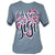 Southern Attitude Blessed Gigi Heart Soft Canvas Front Print T-Shirt