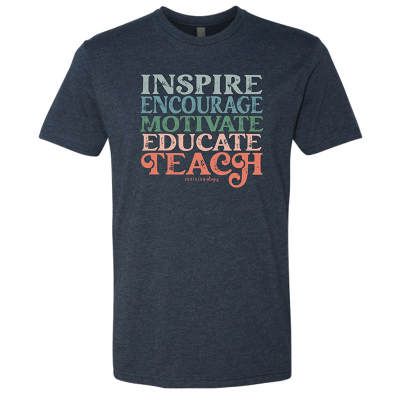 Southernology Statement Collection Teachers Inspire Canvas T-Shirt