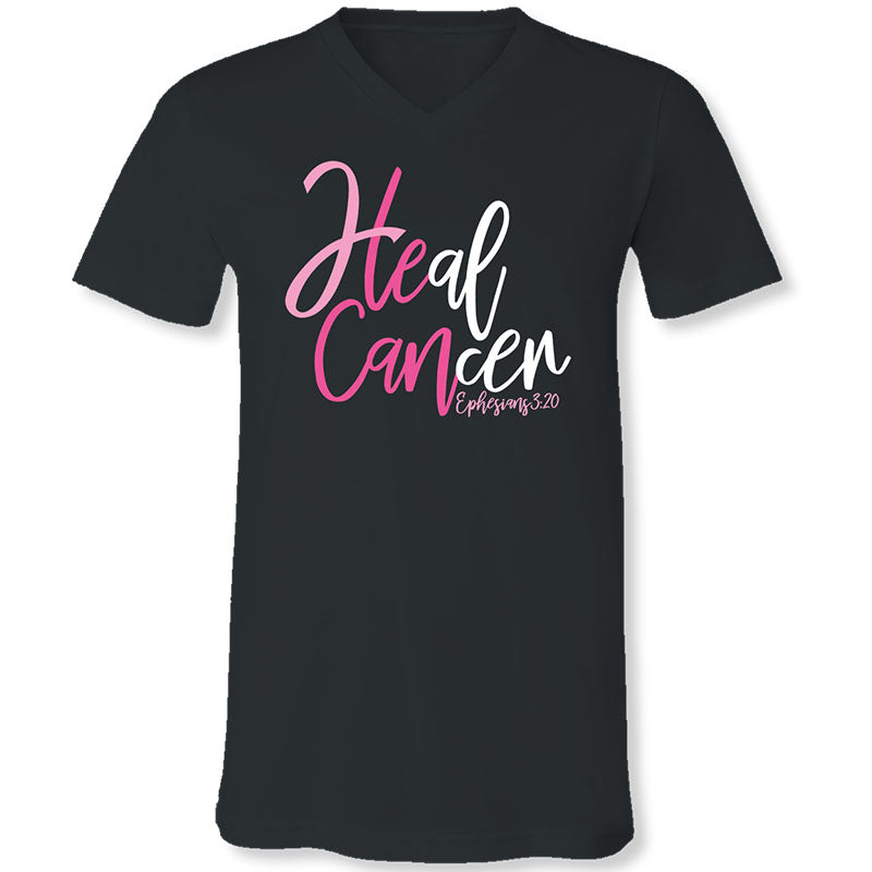 Sassy Frass Heal Cancer Canvas V-neck T-Shirt