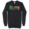 Southern Couture Merry Pattern Holiday Long Sleeve Sweatshirt