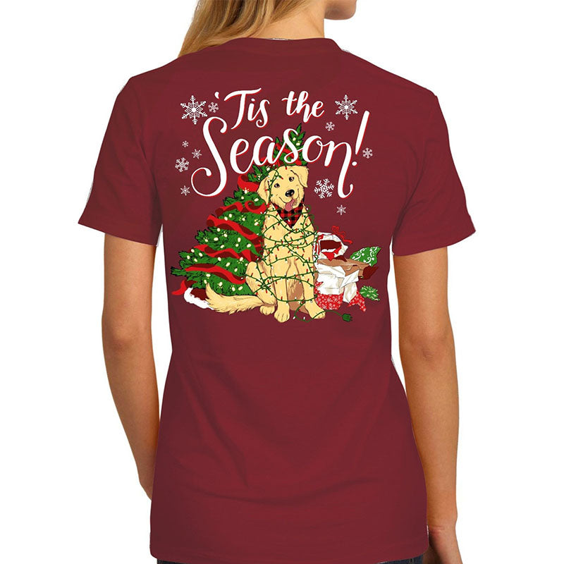 Southern Attitude Tis The Season Dog Christmas T-Shirt