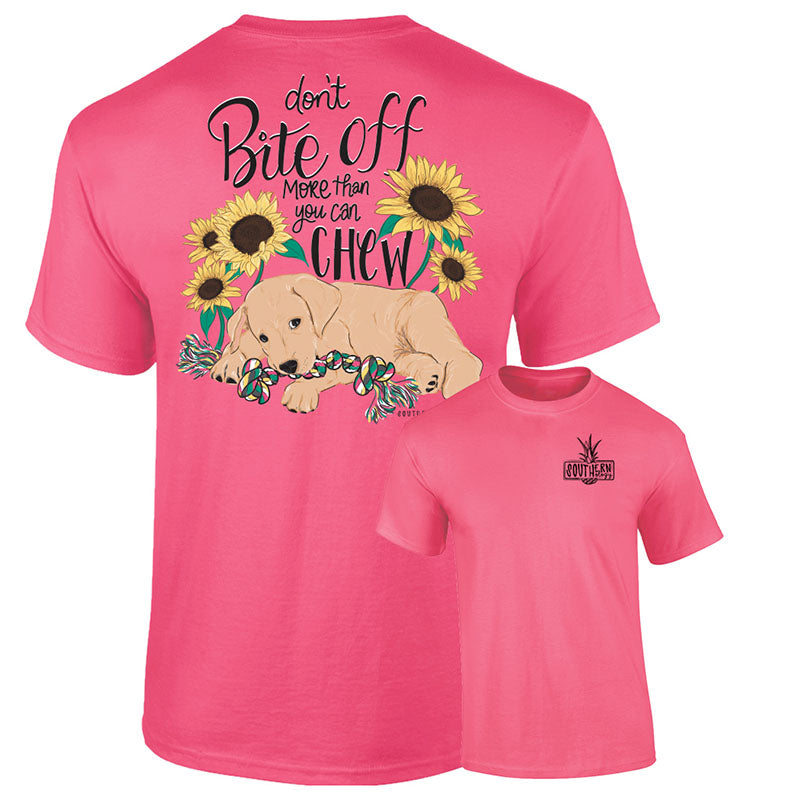 Sale Southernology Don't Bite Off Dog Sunflower Comfort Colors T-Shirt