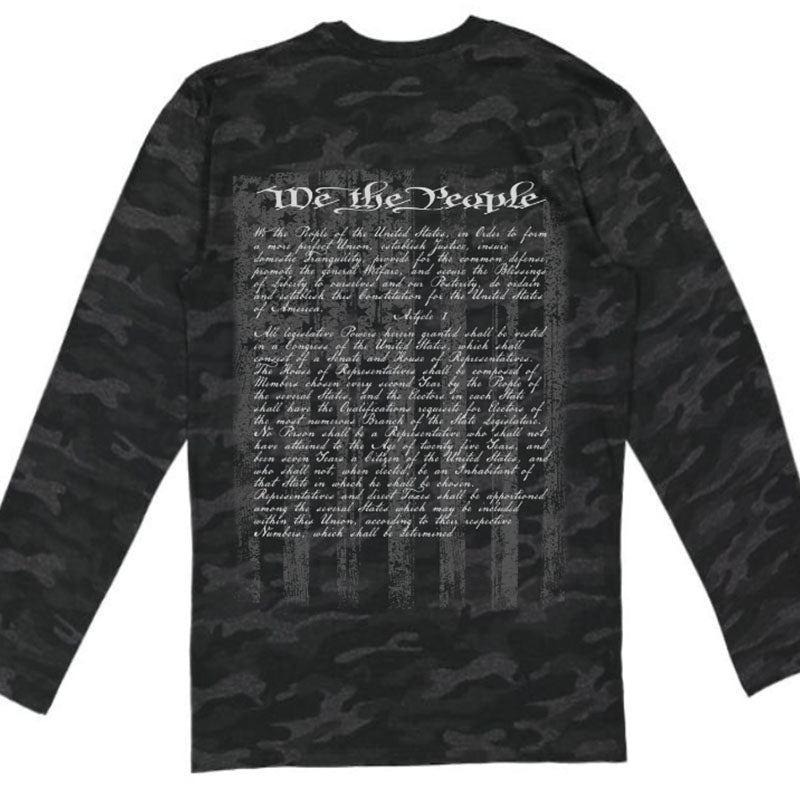 Country Life Outfitters We the People USA Storm Camo Unisex Long Sleeve T-Shirt