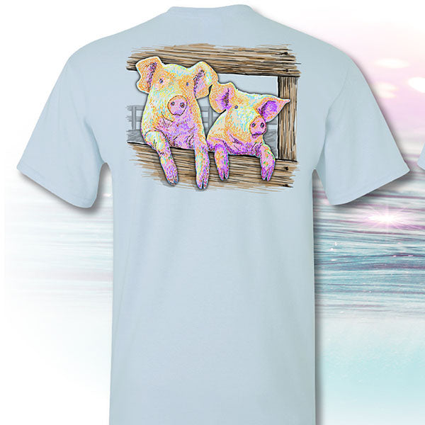 I Fought Today Ribbon Pigs Cancer Ribbons T-Shirt