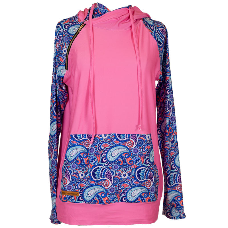 Simply Southern Preppy Paisley Super Soft Pullover Hoodie T-Shirt