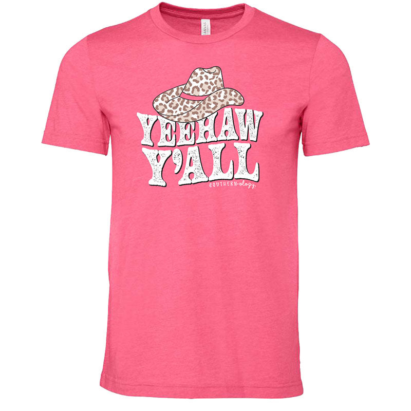 Southernology Yeehaw Y'all Cowboy Hat Statement Canvas T-Shirt