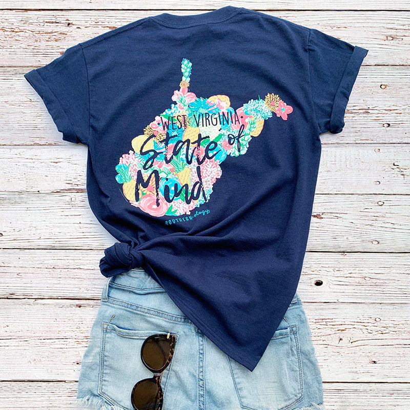 SALE Southernology Statement Collection West Virginia Canvas T-Shirt