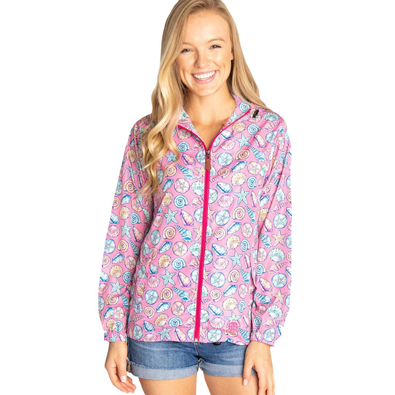 Simply Southern Sea Shells Rain Jacket