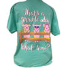 Southern Attitude Preppy What Time Pigs Mint T-Shirt