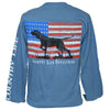 SALE Country Life Outfitters Vintage USA Flag Dog Unisex Long Sleeve T-Shirt