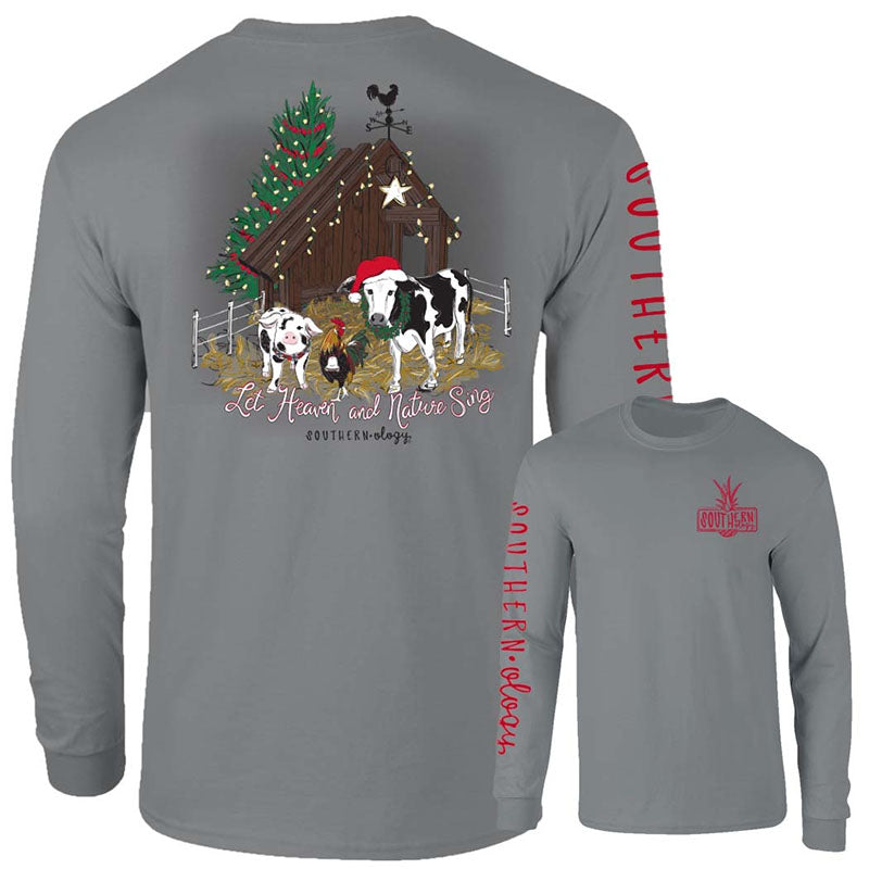 Southernology Heaven and Nature Sing Holiday Comfort Colors Long Sleeve T-Shirt