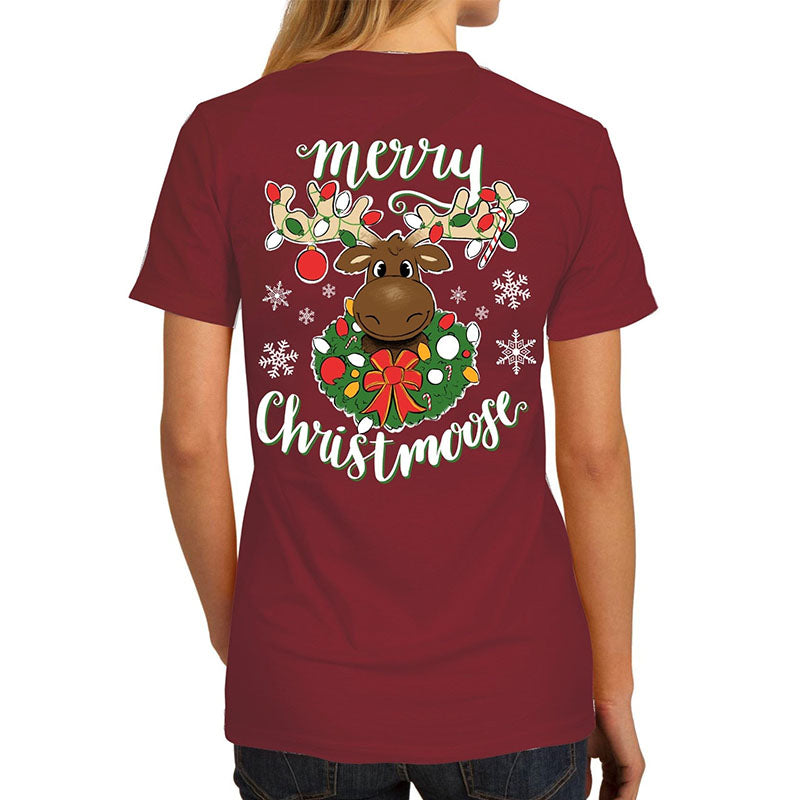 Southern Attitude Merry Christmas Moose T-Shirt